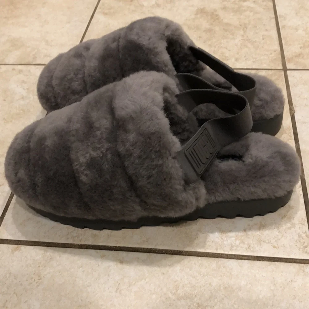 UGG Super Fluff Slippers grey - Picture 4 of 14